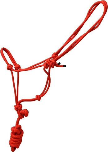Nylon Rope Horse Halter 4 Knot 1/4" Stiff Training Durable Colorful Halter Used by Trainers Soft Control Rope for Groundwork Stable Use(Black) in Saudi Arabia