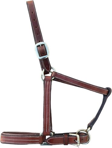 Leaders Leather Halter for True Draft Size, 1.25"" Heavy Duty Draft Halter, Brown in Saudi Arabia