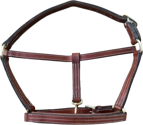 Leaders Leather Halter for True Draft Size, 1.25"" Heavy Duty Draft Halter, Brown in Saudi Arabia