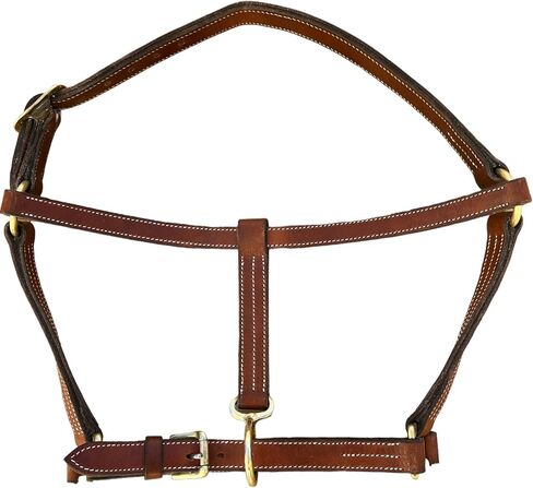 Leaders Leather Halter for True Draft Size, 1.25"" Heavy Duty Draft Halter, Brown in Saudi Arabia