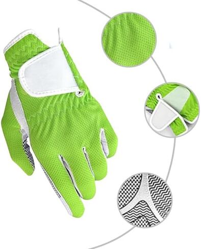 1-Pack Men's Golf Glove Universal Fit, No-Slip, Breathable, Soft, Washable, Worn on Left Hand, Green in Saudi Arabia
