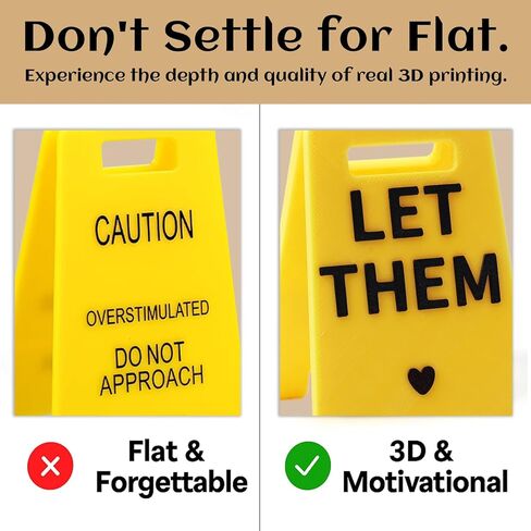 قطعة واحدة من لافتة مكتب محفزة بحذر، هدية مزحة مضحكة لديكور مكتب المكتب، مطبوعة ثلاثية الأبعاد محفزة بشكل مبالغ فيه لا تقترب من علامات التحذير، زخرفة سطح المكتب الفكاهة (تحذير مبالغ فيه) in Kuwait