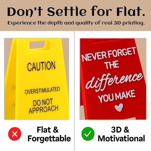 1 Pc Caution Overstimulated Desk Sign, Funny Prank Gift Office Desk Decor, 3D Printed Overstimulated Do not Approach Warning Signs, Humor Desktop Decoration (Caution Overstimulated) in Saudi Arabia