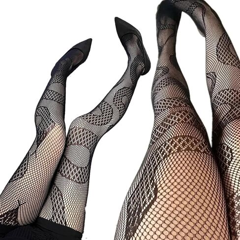 PPX Women Sexy Tights Fishnet Stockings Patterned Leggings Thigh-High Black Socks Lace Pantyhose in Saudi Arabia