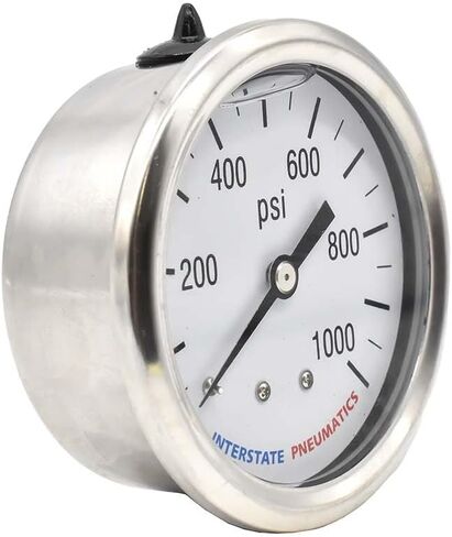 Interstate Pneumatics G7122-2500 Oil Filled Pressure Gauge 2500 PSI 2-1/2 Inch Dial 1/4 Inch NPT Rear Mount in Saudi Arabia