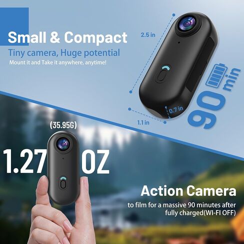 1080p 32GB كاميرا ، مسجل فيديو صغير مع رؤية ليلية ، بدلة كاميرا الفيديو للسفر ، المشي لمسافات طويلة ، مدونة مدونة in Kuwait