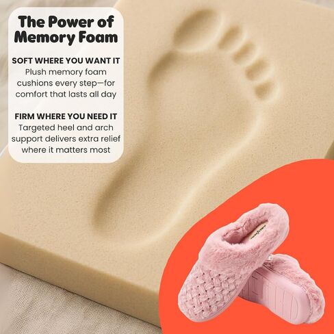Dearfoams Women's Slip On Indoor Shoes Fuzzy Memory Foam Cable Knit Claire Clog House Slipper with Wide Widths in Saudi Arabia
