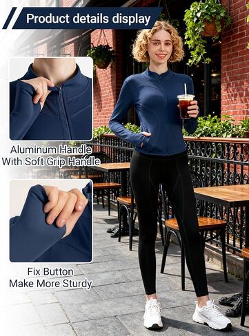 Women's Workout Jacket Sweatshirt PT Zip Up Yoga Jacket Cropped Athletic Slim Fit Tops Fall Fashion Must Haves in Saudi Arabia