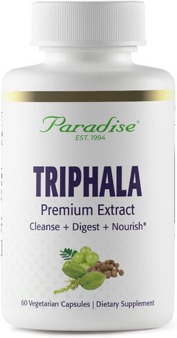 Paradise Herbs Triphala Extract, Vegan, Non GMO, Gluten Free, 60 Vegetarian Capsules in Saudi Arabia