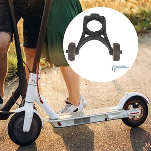 حامل عجلة مساعد قابل للطي متوافق مع سكوتر كهربائي Ninebot F20 F30 F40، أسود in Saudi Arabia