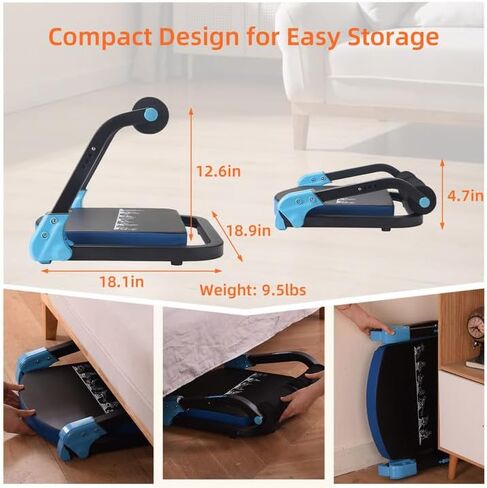 Ab Machine with Resistance Bands for Abdominal Exercise - 3 Levels Adjustable Sit-Up Exercise Equipment for Home Gym, Core & Full Body Workout in Saudi Arabia