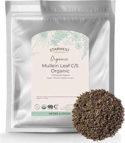 Starwest Botanicals Organic Mullein Leaf Cut & Sifted, 4 Ounces in Saudi Arabia