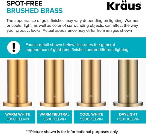 KRAUS Indy Bathroom Faucet in Spot-Free Brushed Brass with Single Handle, Pop Up Drain and Supply Lines, KBF-1411SFBB in Saudi Arabia