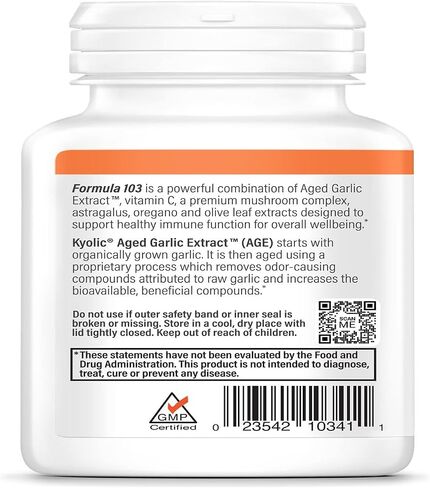 Kyolic Aged Garlic Extract Formula 103 Immune Support, 100 Capsules (Packaging May Vary) in Kuwait