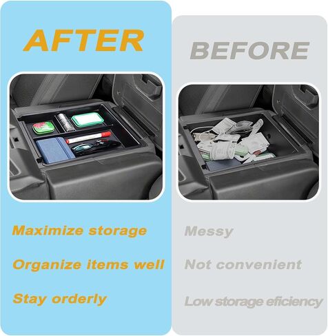 JKCOVER CENTER CENTOLE CONTOLE HOLDIZER BOX متوافق مع 2019-2025 CHEVY Silverado/GMC SIERRA 1500 و 2020-2025 شيفروليه سيلفرادو/سييرا 2500HD 3500HD الملحقات (مقعد قابل للطي على مقاعد البدل فقط) in Kuwait