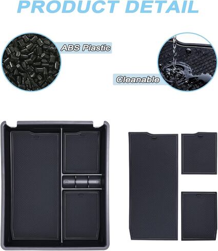 JKCOVER CENTER CENTOLE CONTOLE HOLDIZER BOX متوافق مع 2019-2025 CHEVY Silverado/GMC SIERRA 1500 و 2020-2025 شيفروليه سيلفرادو/سييرا 2500HD 3500HD الملحقات (مقعد قابل للطي على مقاعد البدل فقط) in Kuwait