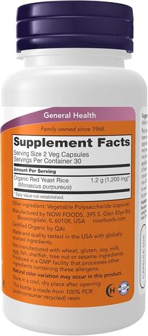 Now Foods Red Yeast Rice 600 Milligrams, 120 Veggie Caps in Saudi Arabia