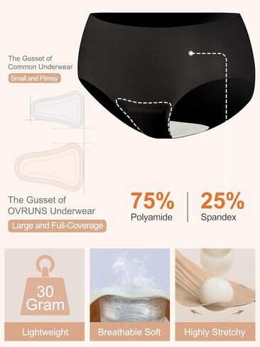 ملابس داخلية خافي عيوب أصابع الجمل من OVRUNS ملابس داخلية بدون خياطة من الجمل بدون ملابس داخلية مضادة لأصابع القدم ومضادة لأصابع القدم من 3 قطع in Kuwait