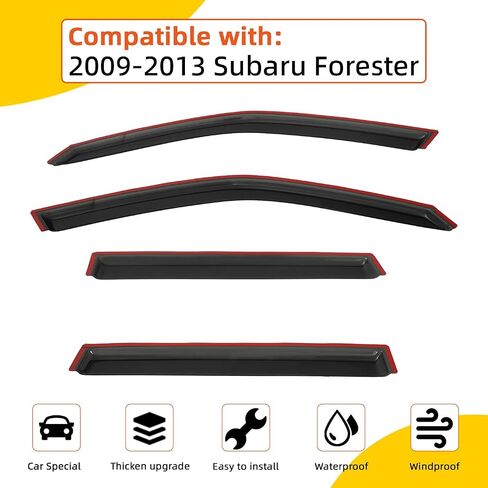 4pcs Out-Channel Smoke Tint Rain Guard compatible with 2006-2011 BMW E90 3-Series 4-Door Sedan M3 323 325 328 330 335 i xdrive xi d Tape-On Vent Deflector Window Visors Car Accessories in Saudi Arabia