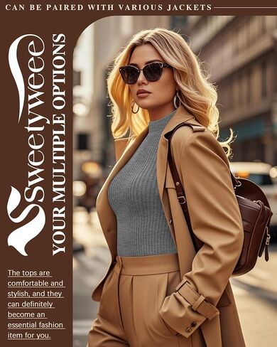 3 Pack Women's Plus Size Thermal Shirts Cotton Ribbed Long Sleeve T Shirts Mock Turtleneck Tops Base Layer Tee in Kuwait