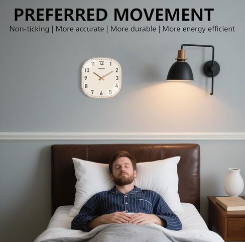 ساعة حائط 10 بوصة، ساعات حائط صامتة غير موقوتة تعمل بالبطارية، ساعات حائط تناظرية مربعة مزخرفة لغرفة النوم وغرفة المعيشة والمكتب والمنزل وصالة الألعاب الرياضية والشرفة ديكور داخلي وخارجي، أسود in Kuwait