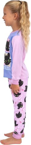 How To Train Your Dragon Pajamas, Toothless Girls Pajamas, Dragon Kids Pjs, Long Sleeve Girls Pajama Set in Kuwait