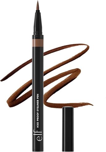e.l.f. H2O Proof Eyeliner Pen, Felt Tip, Waterproof, Long-Lasting, High-Pigmented Liner For Bold Looks, Vegan & Cruelty-Free, Jet Black. 0.02 Fl Oz in Kuwait
