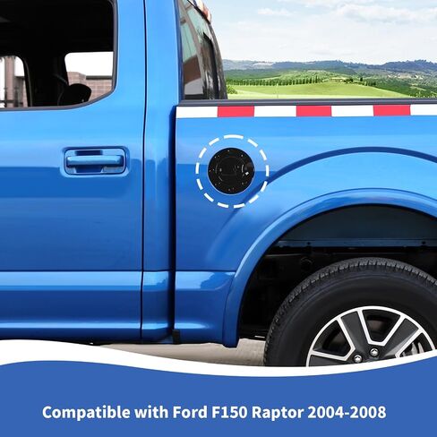 غطاء غطاء خزان الغاز في Chrome Find Filler متوافق مع Ford F150 Raptor Accessories 2004-2008 in Saudi Arabia