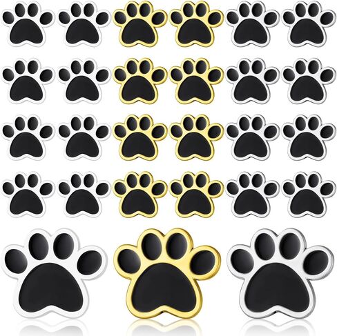 24 Pcs Paw Award Lapel Pins, Dog Paw Enamel Lapel Pins Awards Cute Badge Brooches Animal Badge Teacher Employees in Saudi Arabia