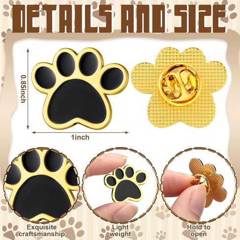 24 Pcs Paw Award Lapel Pins, Dog Paw Enamel Lapel Pins Awards Cute Badge Brooches Animal Badge Teacher Employees in Saudi Arabia