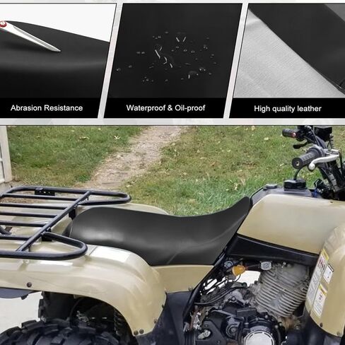غطاء مقعد ATV متوافق مع 2000-2014 Yamaha Kodiak YFM 400/450، استبدال غطاء مقعد جلدي عالي التحمل، أسود in Saudi Arabia