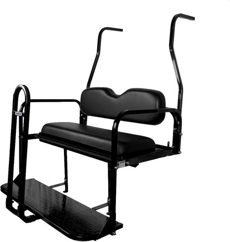 طقم المقعد الخلفي PROFX مع قضيب إمساك لعربة الجولف Club Car DS (1982-2000.5) مع وسائد سوداء in Kuwait