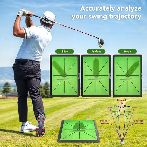 Golf Mat, Practice Outdoor Indoor for Training Chipping Show Swing Path, Hitting Turf Mat with Rubber Backing,Golf Accessories,Gifts for Men/Dad/Husband in Saudi Arabia