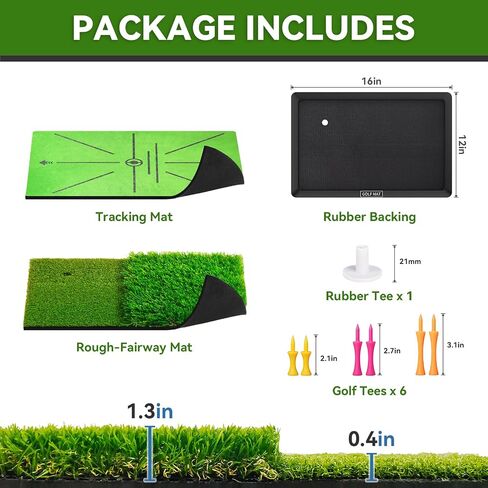 Golf Mat, Practice Outdoor Indoor for Training Chipping Show Swing Path, Hitting Turf Mat with Rubber Backing,Golf Accessories,Gifts for Men/Dad/Husband in Saudi Arabia