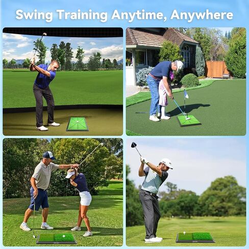 Golf Mat, Practice Outdoor Indoor for Training Chipping Show Swing Path, Hitting Turf Mat with Rubber Backing,Golf Accessories,Gifts for Men/Dad/Husband in Saudi Arabia