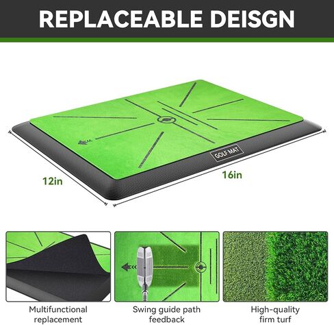 Golf Mat, Practice Outdoor Indoor for Training Chipping Show Swing Path, Hitting Turf Mat with Rubber Backing,Golf Accessories,Gifts for Men/Dad/Husband in Saudi Arabia