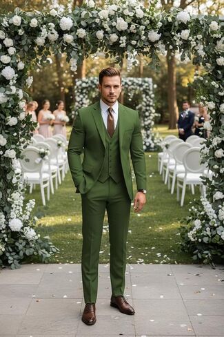 MoranX Business Men Suits Regular Fit 3 Piece Tuxedos Notch Lapel Blazer Vest Pants for Wedding Grooms in Saudi Arabia