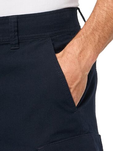 BOSS, Linen Blend Cargo Shorts, Premium Navy, 35 in Saudi Arabia