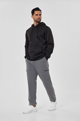SILKWORLD Mens Sweatpants Tapered Athletic Joggers Workout Running Jogging Track Pants with Zipper Pockets in Saudi Arabia