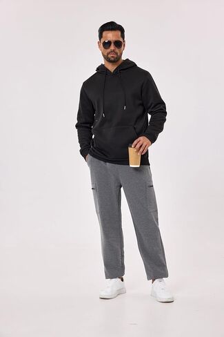 SILKWORLD Mens Sweatpants Tapered Athletic Joggers Workout Running Jogging Track Pants with Zipper Pockets in Saudi Arabia