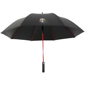 Car Straight Handle Umbrella, Windproof Rainproof, Semi-Automatic Parasol for Alfa Romeo Giulia Quadrifoglio 2016 2017 2018 2019, Windproof Umbrella, Long Handle Travel Umbrella,Black2 in Kuwait