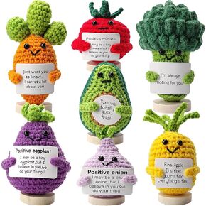 Positive Crochet Animals 6-Pack - Emotional Support Crochet Buddies with Uplifting Messages | Employee Appreciation Gifts Bulk, Graduation Gifts for Her/Him in Kuwait