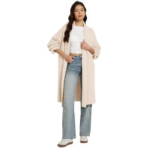 ODODOS Women's Cardigan Sweater Longer Length Open Front Drape Coatigan Warm Soft Knit Long Sleeve Outerwear in Kuwait