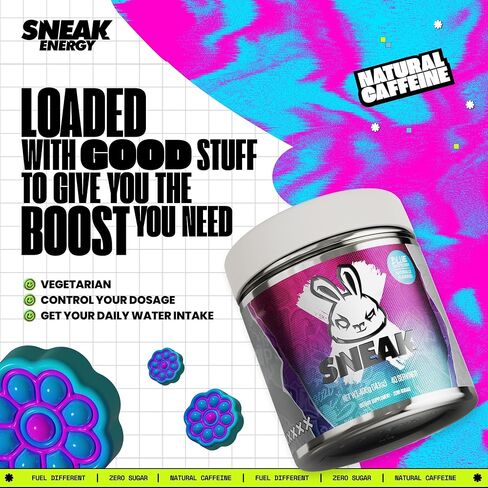 SNEAK Energy Drink Powder | Peach Iced Tea | No Sugar. No Nasties. Just Natural Caffeine, Focus-Boosting Nootropics | 40 Servings in Saudi Arabia