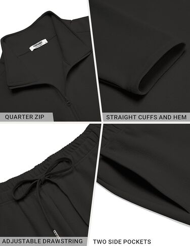 COOFANDY Men's 2 Piece Tracksuit Set Quarter Zip Sweatsuit Athletic Running Suit Sets Long Sleeve Casual Outfits in Saudi Arabia