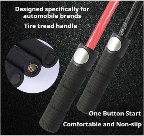 Car Straight Handle Umbrella, Windproof Rainproof, Semi-Automatic Parasol for Alfa Romeo Stelvio Quadrifoglio 2021 2022 2023, Windproof Umbrella, Long Handle Travel Umbrella,Black2 in Kuwait