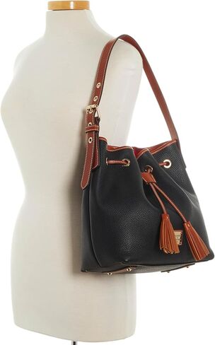 Dooney & Bourke Handbag, Pebble Grain Aimee Drawstring | Midnight Blue in Kuwait