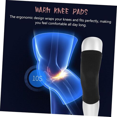 2 Pairs of Fleece Lined Knee Pads for Warmth Charcoal Protective Cushions for Sports and Work for Gardening and Construction in Saudi Arabia