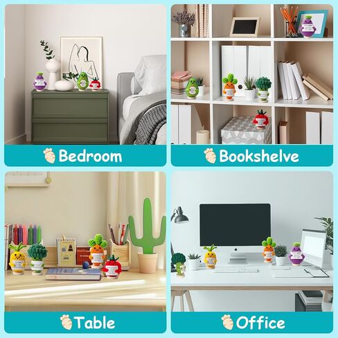 حيوانات كروشيه إيجابية 6 حزمة - دعم رفاق الكروشيه العاطفي مع رسائل راقية | هدايا تقدير الموظف بالجملة ، هدايا التخرج لها/له in Kuwait