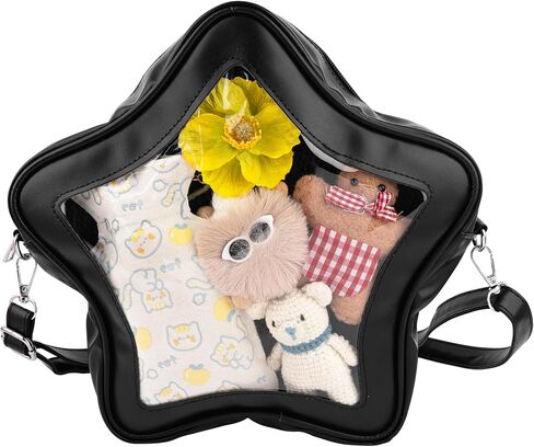 Framendino, Star Shaped Ita Bag Yellow Y2K Cross Body Cute Pu Leather Backpack for Pins Display in Saudi Arabia